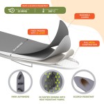 Papan Setrika Dinding Xabitat dengan Dudukan Setrika | Papan Setrika Lipat Ringkas 36,2" x 12,2" untuk Ruang Sempit | Kain Katun Hemat Ruang